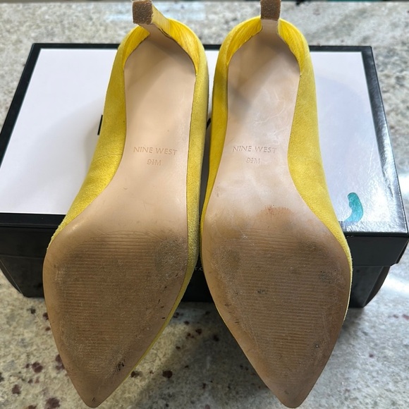 Nine West Yellow High Heeled Stilettos - Picture 3 of 5
